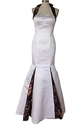 General Print Halter Satin 2015 Mermaid Wedding Party Dress 