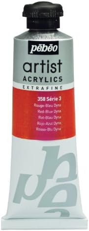 Pébéo Extra Fine Artist Acrylic Art Paint, Red-Blue Dyna, 60ml