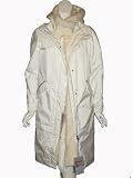 Prada - PRADA Long Sleeve Hooded Fur Lined Trench Coat in Bianco