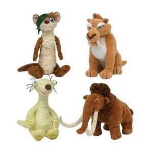 > TY Beanie Babies ICE AGE 3 BUCK MANNY SID DIEGO (Set of 4 toys)