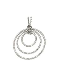 CleverEves 14K White Gold 3 4 Ct Tw Diamond Necklace