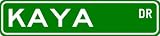 KAYA Street Sign ~ Personalized Family Lastname Sign ~ Gameroom, Basement, Garage Sign **