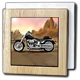 Tile Napkin Holder Picturing Picturing Harley Davidson Motorcycle