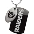 Stainless Steel Oakland Raiders Logo Double Dog Tag Necklace