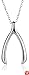 Sterling Silver Wishbone Pendant, 18