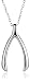 Sterling Silver Wishbone Pendant, 18"