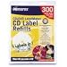 Memorex White CD Labels, Matte Finish. 300 Count (32020403)