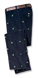 Embroidered Shamrock Corduroy Pants