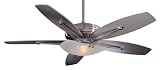 Minka-Aire F599-BN Calebria Wall Control Brushed Nickel Ceiling Fan 54 - FREE SHIPPING