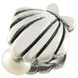Pearl in Sea Shell 925 Solid Sterling Silver Authentic Ohm Bead fits European Charm Bracelet