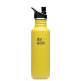 Klean Kanteen 27 -Ounce Classic Sport Cap 2.0 Stainless Steel Water Bottle, Solar Yellow