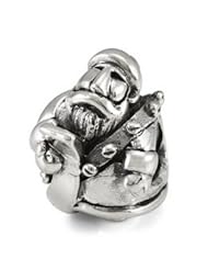 Genuine Ohm Beads (TM) Product. 925 Sterling Silver St. Nick European Bead Charm. 100% Satisfaction Guaranteed.