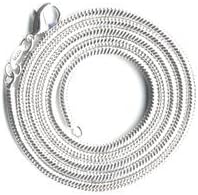 24" 2mm Silver Plated Snake Chain Necklace - Italian Style Shimmering High Polish