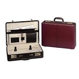 Leather Attache Case, Briefcase, Dual Combination Lock Can Hold Legal Size Documents