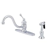 Kingston Brass KB3571BLBS Vintage 8-Inch Kitchen Faucet with Matching Sprayer, Polished Chrome by Ki