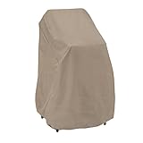 Budge English Garden Stack Patio Chairs/Barstool Cover P1A01PM1, Tan Tweed (49 H x 28 W x 27 D)