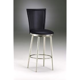 Bristol Black Vinyl Swivel Bar Stool by Hillsdale Furniture