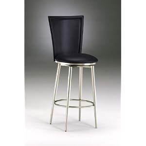 Bristol Black Vinyl Swivel Counter Stool by Hillsdale Furniture