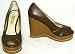 Colin Stuart Leather Wedge Shoes Brown 5M