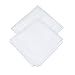 La Closure Mens Solid White 100 percentage Cotton Handkerchiefs Pack Bulk White 6 PCS