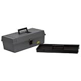 Plano 303-008, 15-Inch Compact Tool Box, Graphite Gray with Black Handle and Latches by Plano