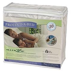 AllerZip Waterproof Bed Bug Proof Zippered Bedding Encasement, Full Size (Fits 8 - 13 in. H)