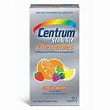 Centrum Silver Multivitamin/Multimineral Supplement Chewable Tablets for Adults 50+, Citrus Berry, 60-Count Bottles (Pack of 2)