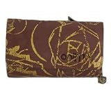 Animal Rose Leather wallet - Gold / Brown