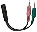 Headset Buddy: Phone Headset to PC Adapter - 2.5mm to Dual 3.5mm (01-PH25-PC35)
