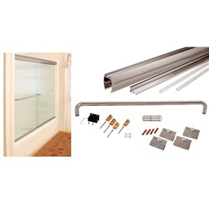 C.R. LAURENCE CK146060BN CRL Brushed Nickel 60 x 60 Cottage CK Series Sliding Shower Door Kit With Clear Jambs for 1/4 Glass