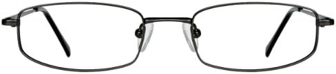 Rectangular Metal Reading Eyeglasses (+ 1.50 Diopter Strength, Black)