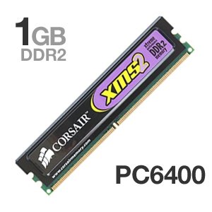 CORSAIR XMS2 1GB PC2-6400 800MHz 240-pin DDR2 CL5 Dual Channel Desktop Memory - CM2X1024-6400