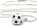 Miniature Soccer Black White Pendant Necklace