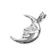 Sterling Silver Pendant - Man In The Moon - 18mm Height