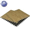 Interlocking High Impact Floor Matting Reversible - Wood Effect/Black - 1.45sqm