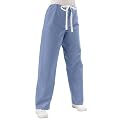 Medline Unisex Reversible Drawstring Scrub Pants - Ciel Blue