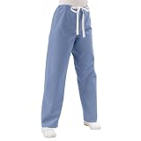 Medline Unisex Reversible Drawstring Scrub Pants - Ciel Blue