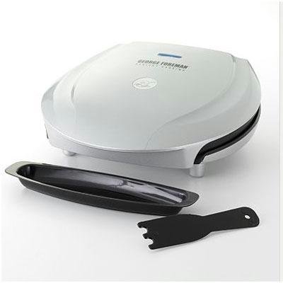 New Applica Georgeforeman Fixed Plate 6-Serving Gril Platinum Included Double Nonstick Coating