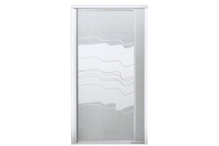 Sterling 1535D-42N-G10 Vista Pivot II Shower Door 69H x 36 - 42W Pebble Glass Nickel