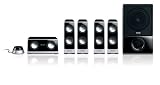 Philips SPA7650 - PC multimedia home theatre speaker system - 90 Watt (Total) - high-gloss piano black