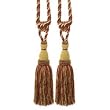 Pair of Burgundy and Antique Gold Jane Tassels