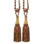 Pair of Burgundy and Antique Gold Jane Tassels