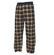 Navy/Gold Elastic Flannel Pant