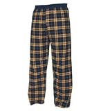 Navy/Gold Elastic Flannel Pant