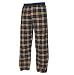 Navy/Gold Elastic Flannel Pant