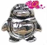 Quiges Beads Charms Silver Plated Penguin Charm Bead for Pandora/Troll/Chamil...