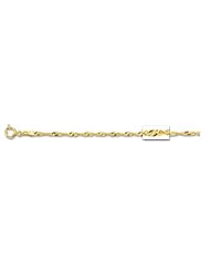 14k Solid Yellow Gold Singapore Rope Chain Necklace 1.7mm 16"