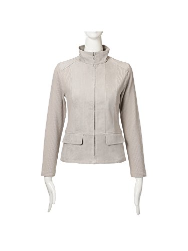 (トランスワーク) TRANS WORK ソフトスウェードタッチニットコンビブルゾン U1E08426__