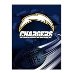 San Diego Chargers NFL Royal Plush Raschel Blanket (Big Burst Series) (60x80)