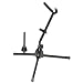 On-Stage Stands Alto/Tenor Saxophone Stand with Flute/Clarinet Peg